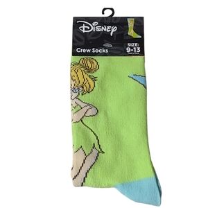 3/$20 Disney Tinkerbell Crew Socks Size 9-13
